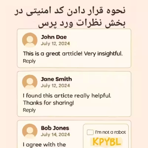 نحوه قرار دادن کد امنیتی در بخش نظرات وردپرس