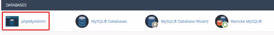 تغییر رمز با phpMyAdmin